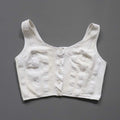 C1970s vintage womens cotton Liberty bodice - Approx size 12-14 // chest 34"