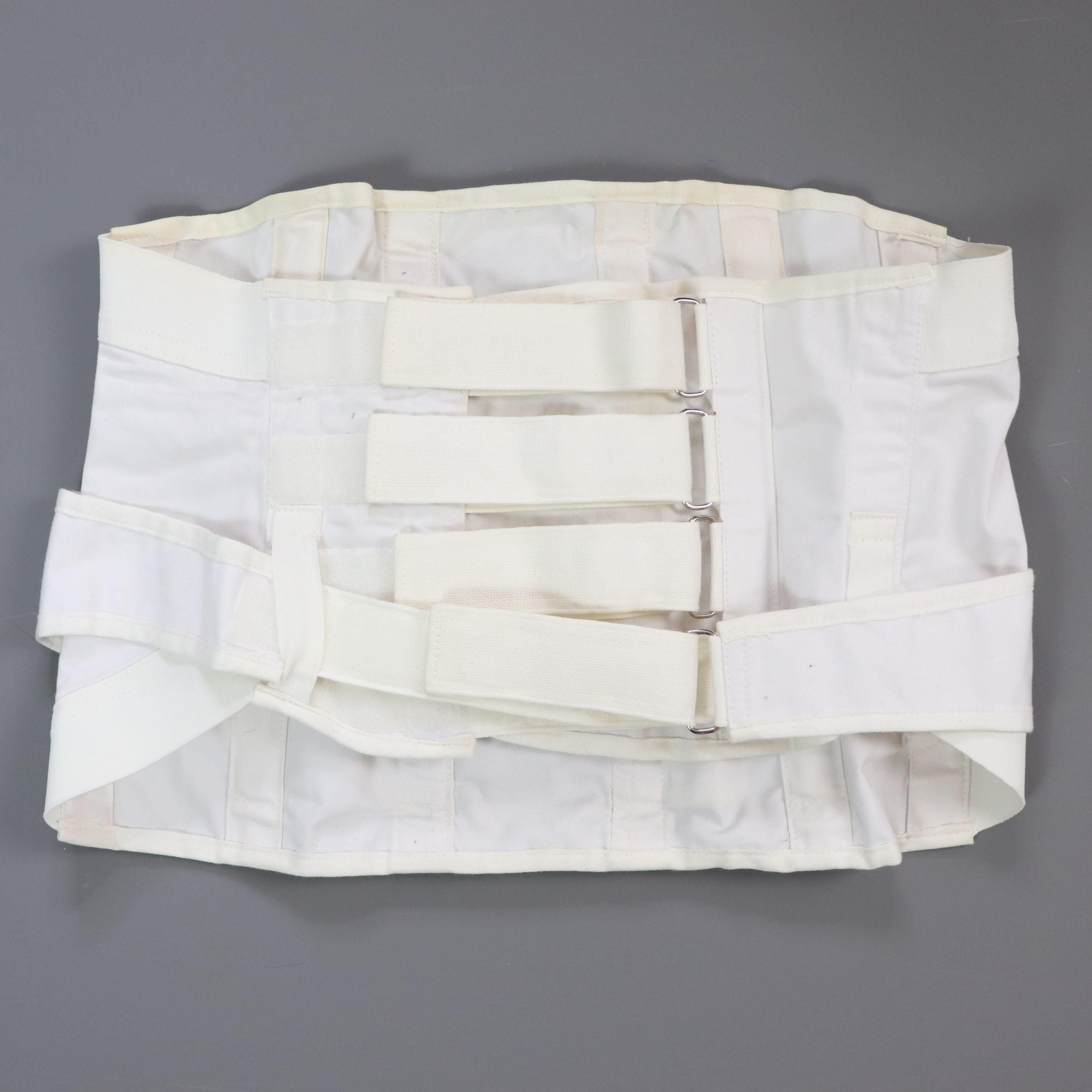 C1990s vintage white medical corset /  back support  brace / R Taylor & Son Orthopaedic - waist 34"