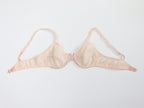 C1950s vintage french lingerie, peach pink monowire bra,