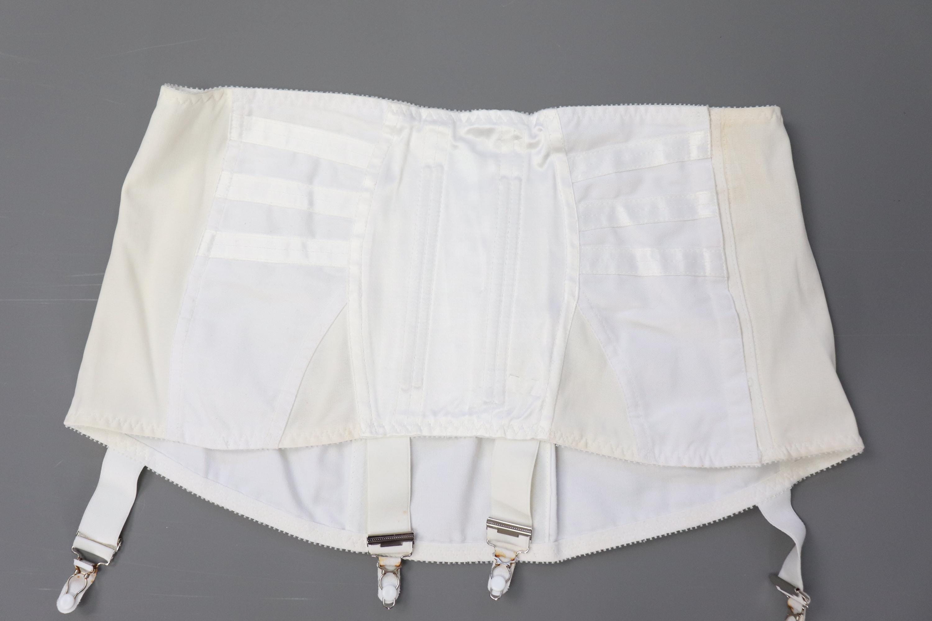 Vintage Twilfit corset girdle, open bottom girdle with side hook and eye fastening B