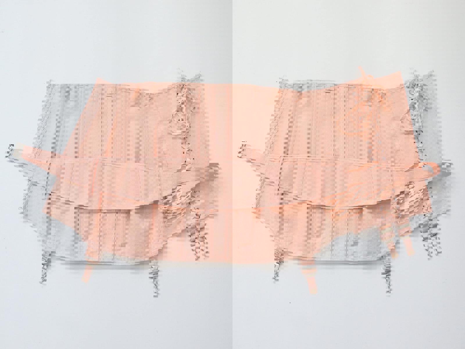 C1960s vintage pink Strodex corset girdle -  SIZE - 26 inches waist