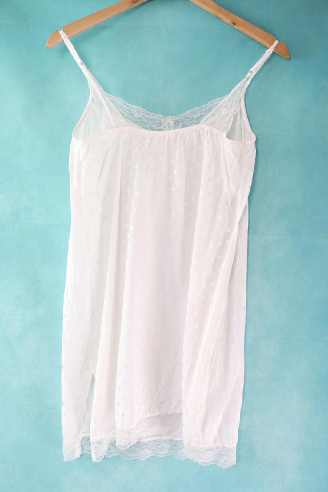 vintage Penti white spot slip dress/ nightie
