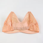 C1950s vintage boned cathedral bra, peach strapless bullet bra
