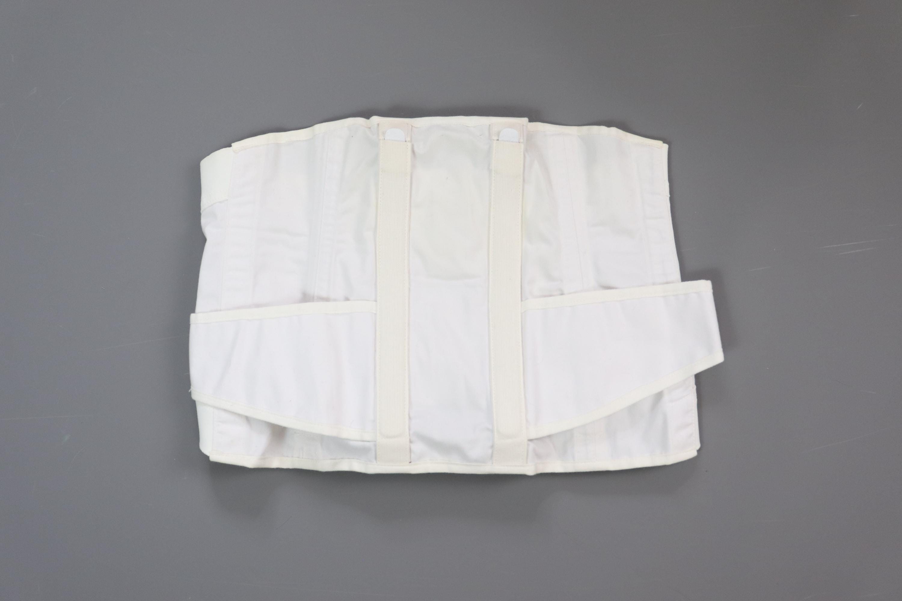 C1990s vintage white medical corset /  back support  brace / R Taylor & Son Orthopaedic - waist 34"