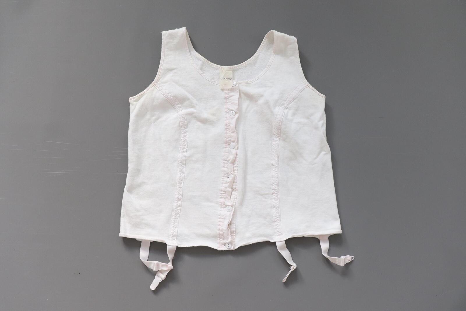 C1960s vintage Liberty bodice,  button front cotton vest- Approx chest size 40
