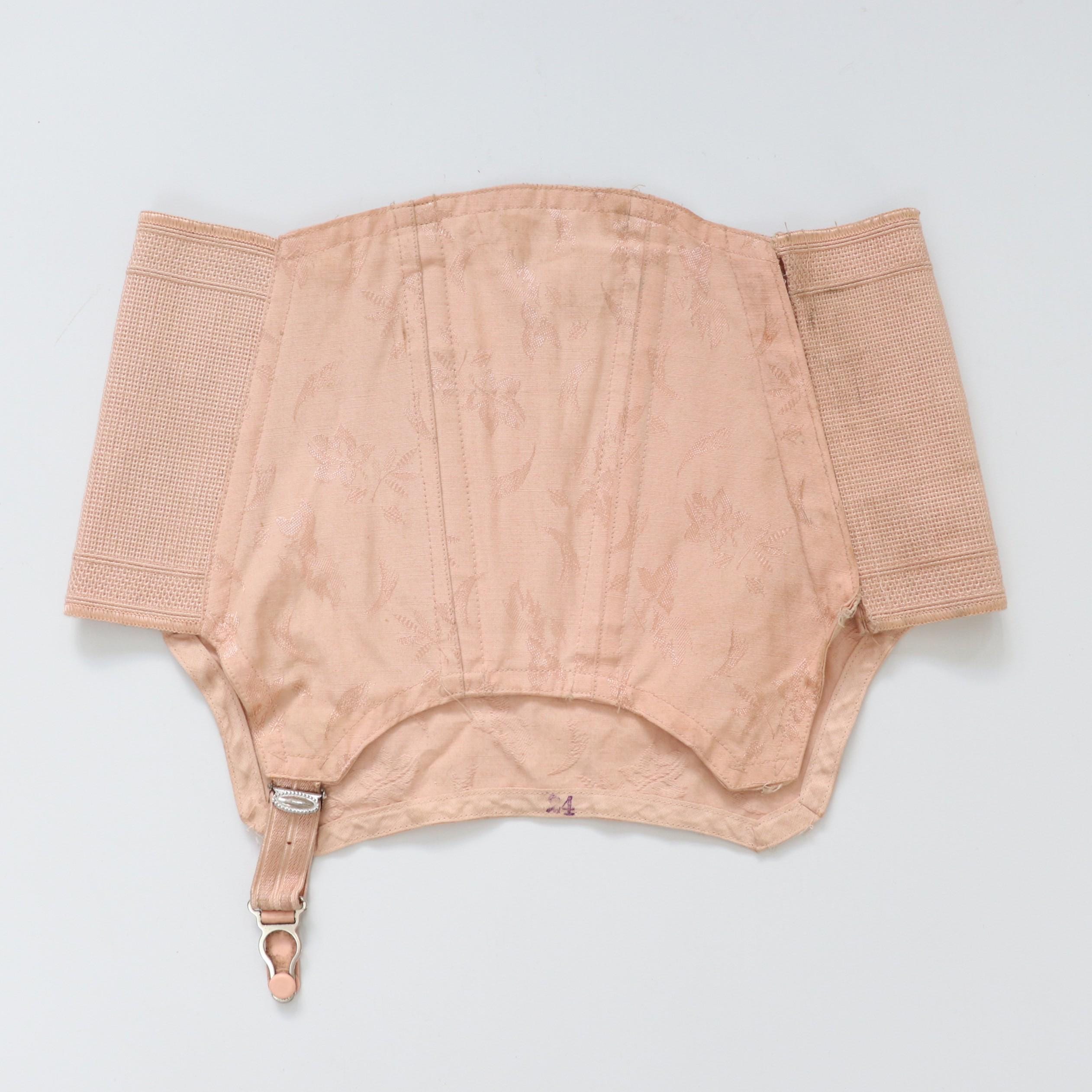 Vintage C1940s CC41 'Eienna' suspender corset girdle, utility suspender belt