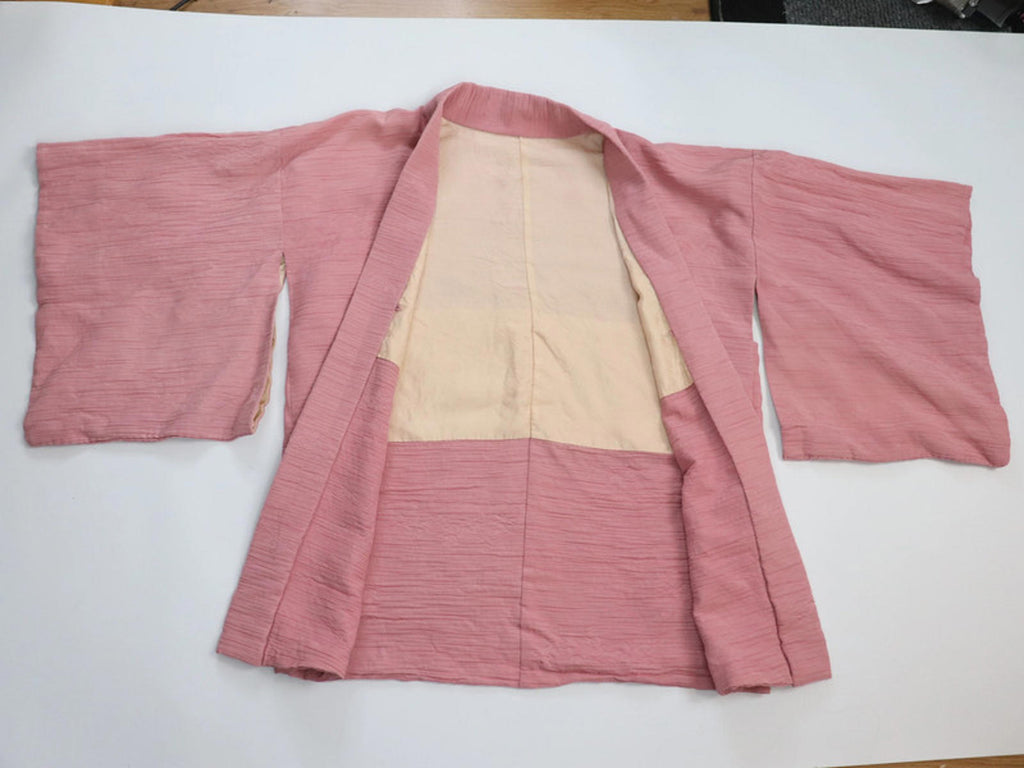 Vintage hand stitched pink Japanese Kimono Jacket
