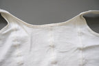 C1970s vintage womens Liberty bodice, 100% white cotton vest, button front vest - Approx size 12 // chest 32"