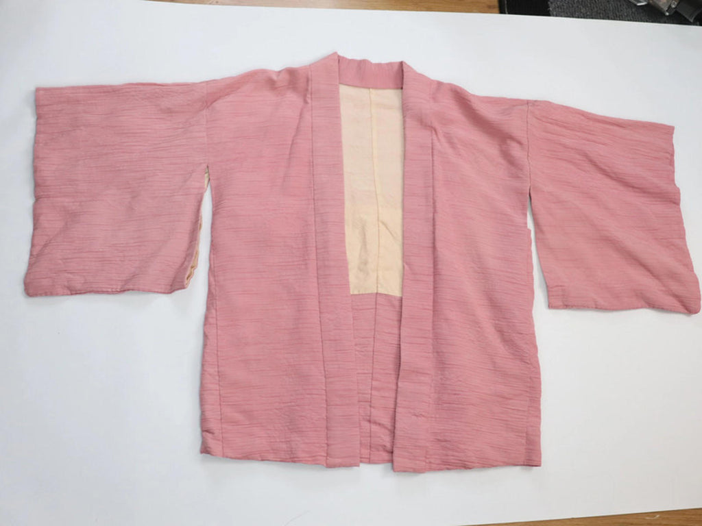 Vintage hand stitched pink Japanese Kimono Jacket