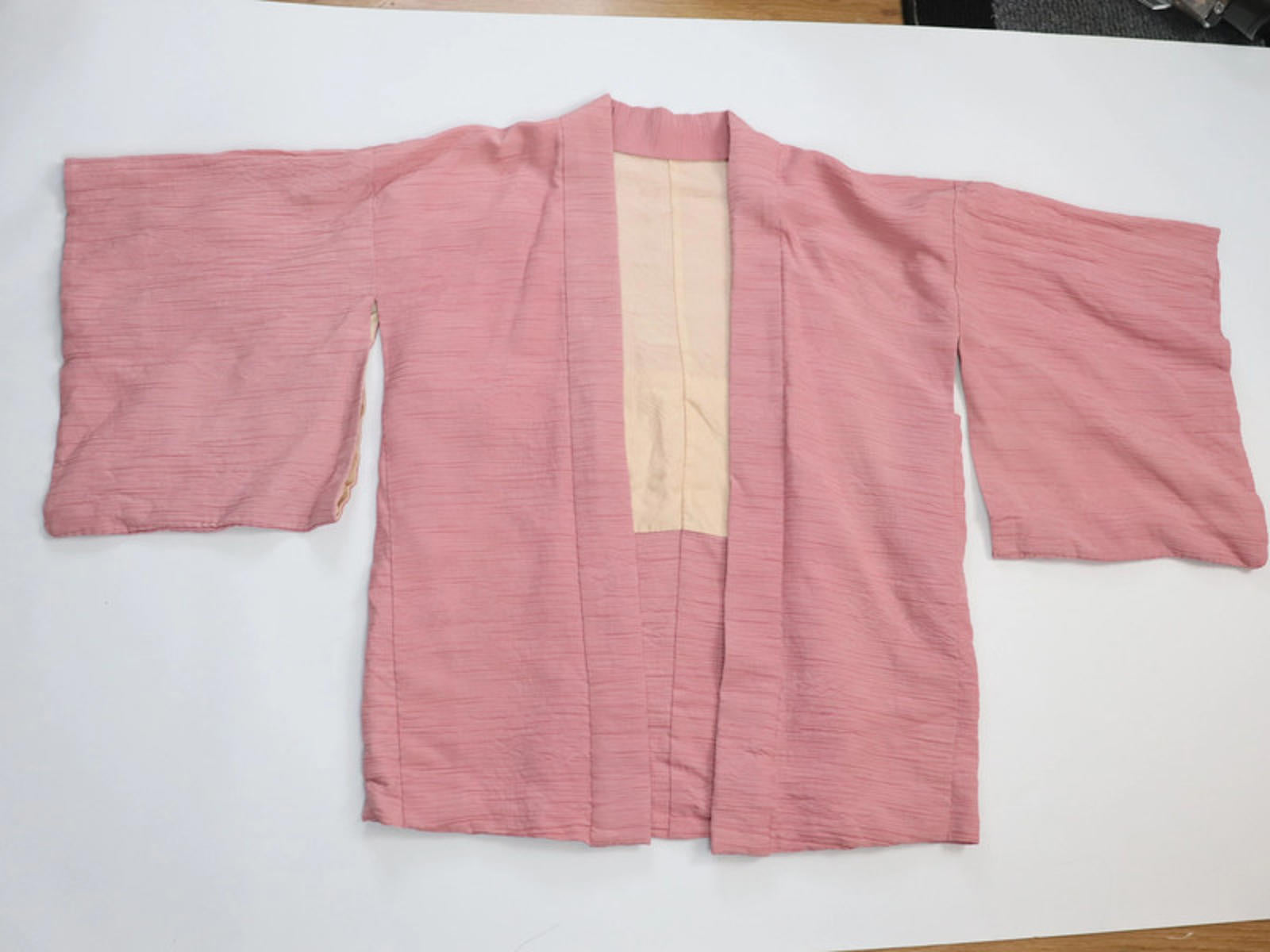 Vintage hand stitched pink Japanese Kimono Jacket