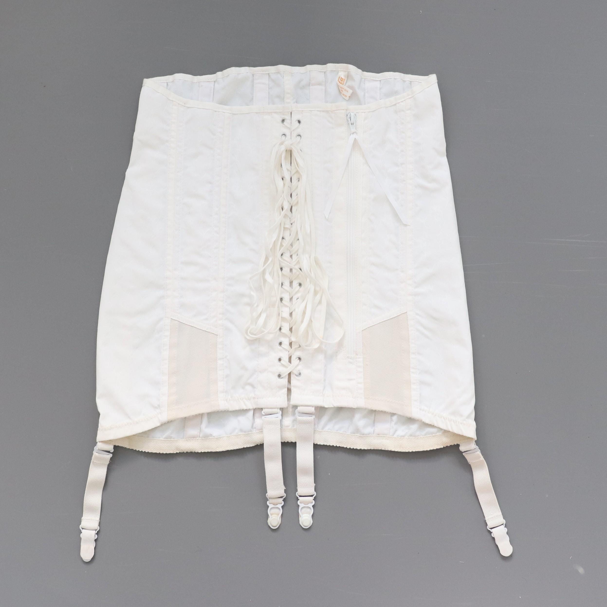 C1950s vintage Spirella corset girdle, front laced girdle 1