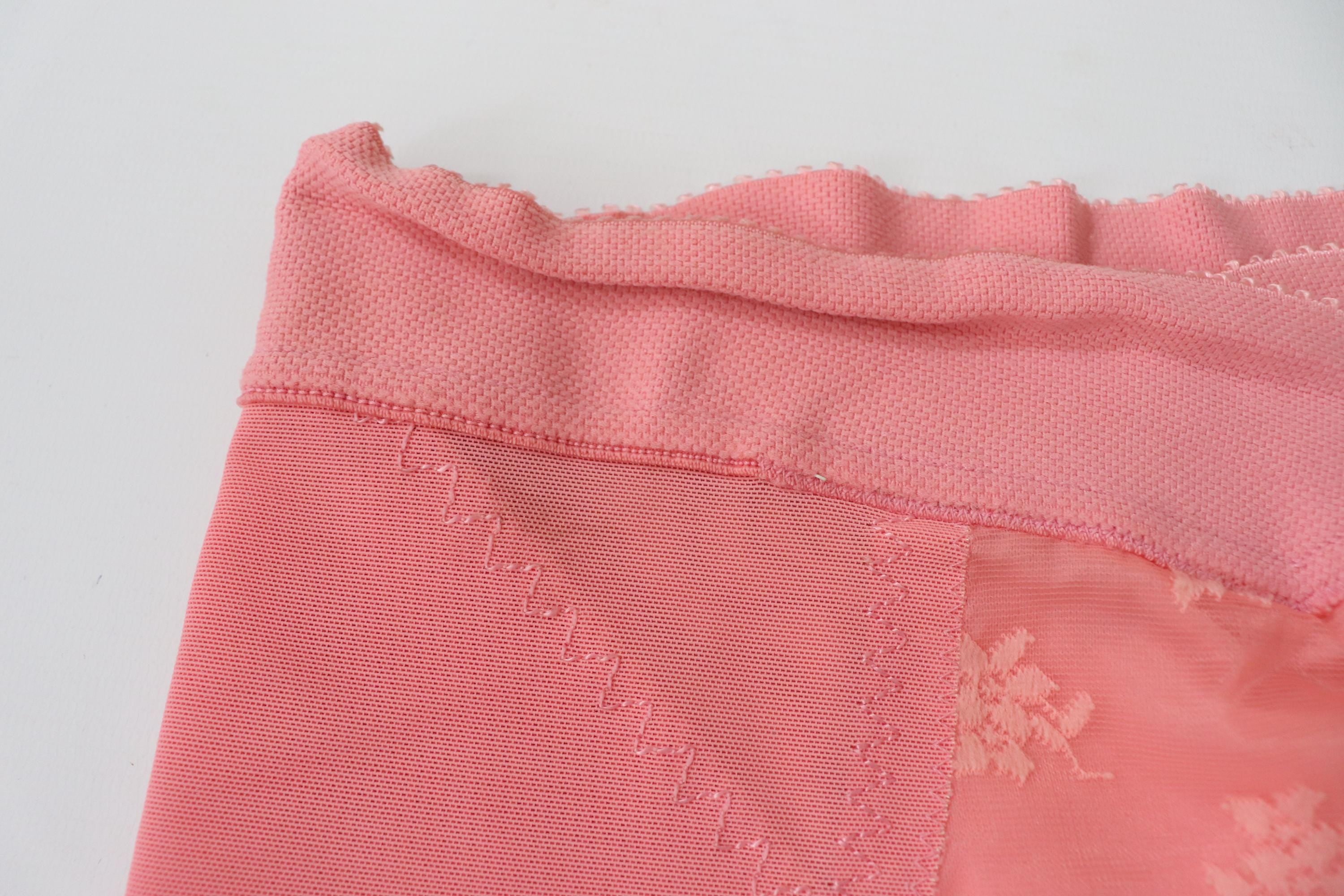 C1960s / C1970s vintage Contesa bubblegum pink powernet roll on corset girdle- SIZE 29/30 inch