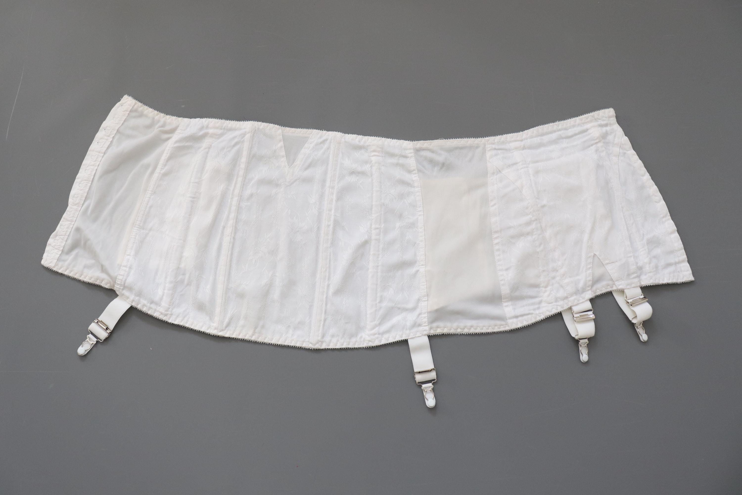 Vintage Twilfit corset girdle, open bottom girdle with inner support band WAIST 31-34"