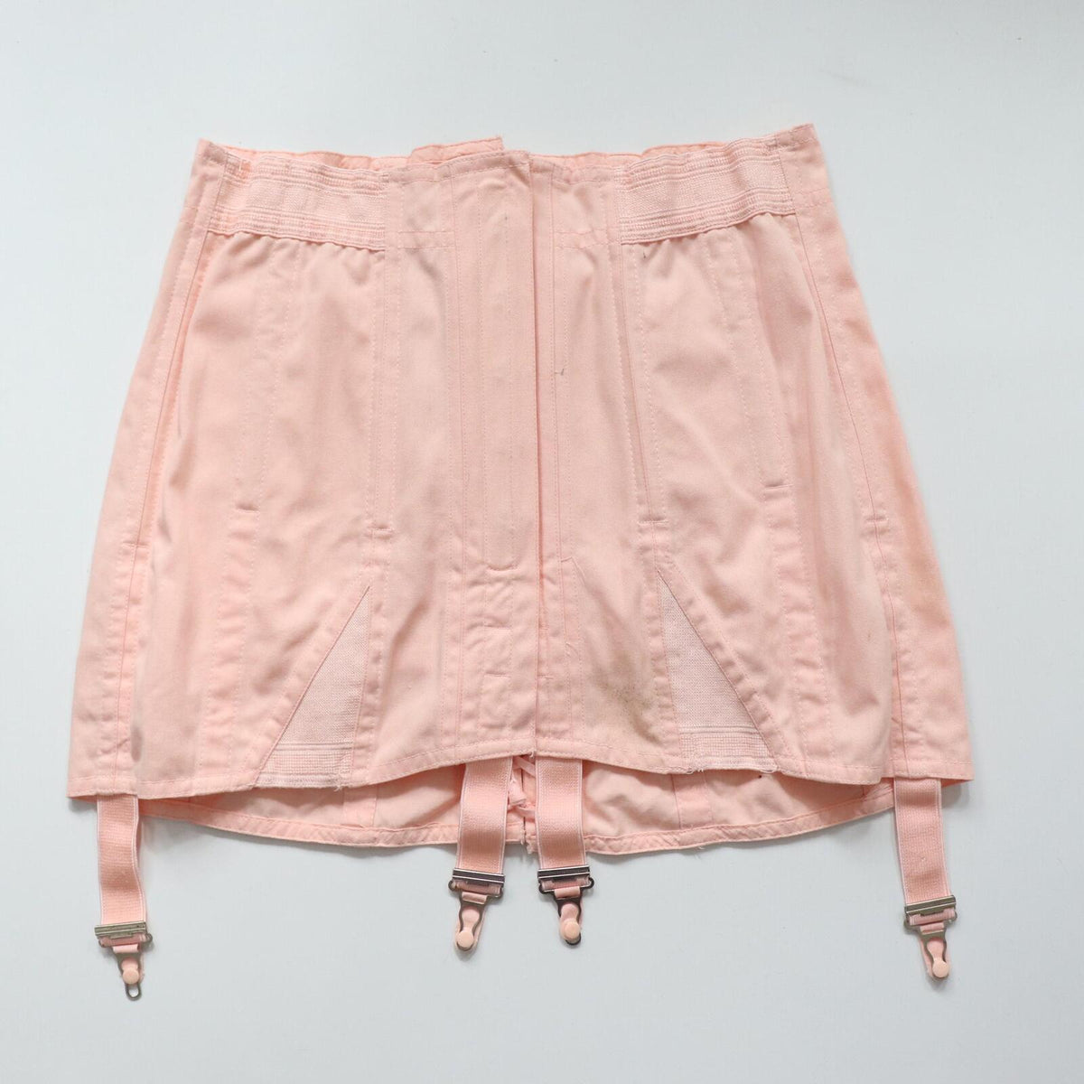 C1960s vintage GALAXY pale pink corset girdle & inner support band -33-36" waist