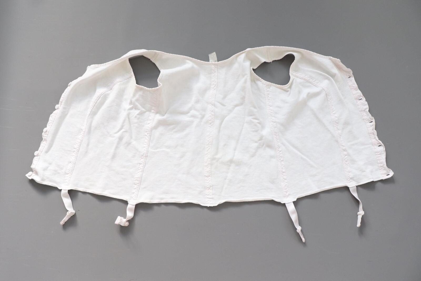 C1960s vintage Liberty bodice,  button front cotton vest- Approx chest size 40
